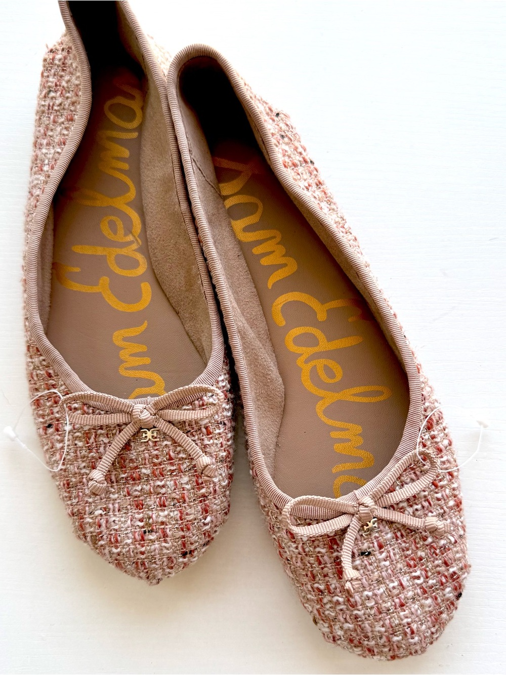 NWOT Sam Edelman Pink Tweed Ballet Flats SIZE 9 - Picture 4 of 8